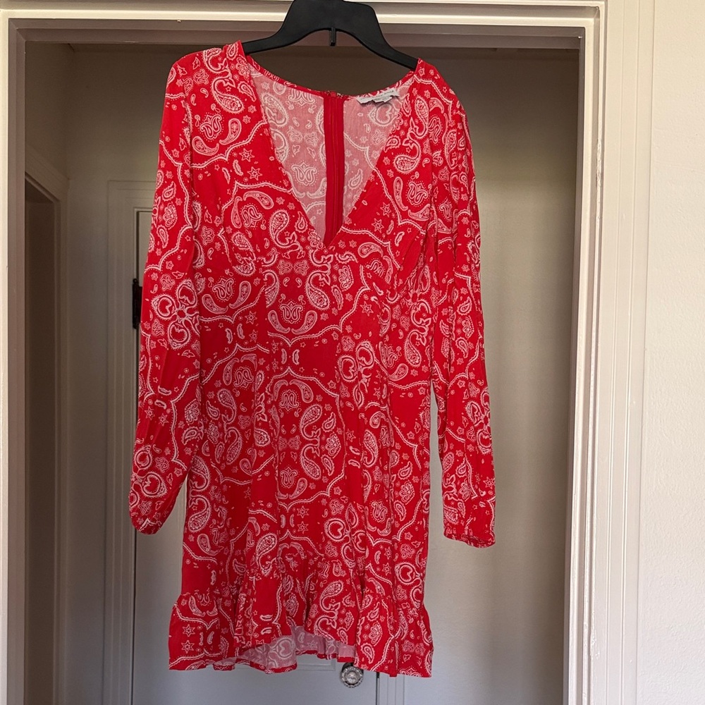Never Fully Dressed Red Bandana mini dress!